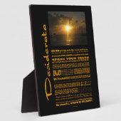 Plaque Photo Desiderata Poème très clair coucher de soleil (Côté)