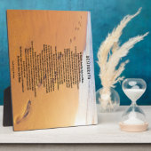 Plaque Photo Desiderata sur les empreintes dans le sable (Côté)