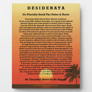 Plaque Photo Désiderata Tropical Sunset