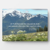 Plaque Photo Desiderata Verse Mountains et paysage de prairie (Devant)