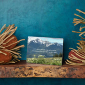 Plaque Photo Desiderata Verse Mountains et paysage de prairie (Côté)