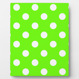 Plaque Photo Design à ongles pois vert citron pour le ressort