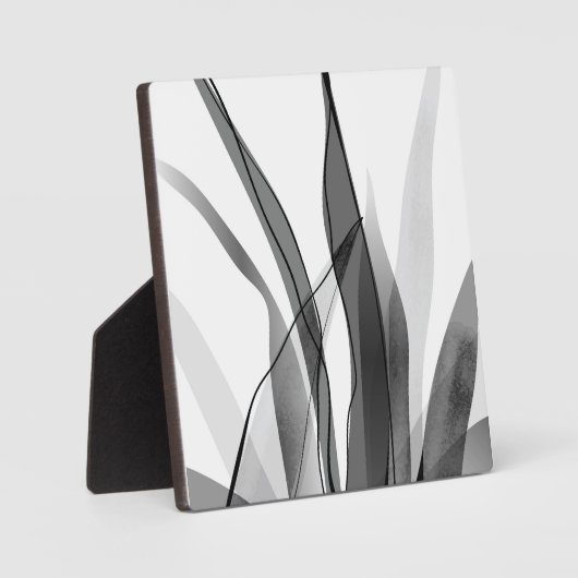 Plaque Photo Design botanique noir et blanc (Recto)