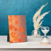 Plaque Photo Design d'automne avec feuilles d'érable et effet b (Côté)