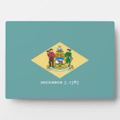 Plaque Photo Design de drapeau d'état du Delaware (Devant)