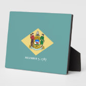 Plaque Photo Design de drapeau d'état du Delaware (Côté)