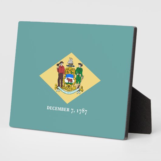 Plaque Photo Design de drapeau d'état du Delaware (Côté)