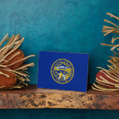 Plaque Photo Design du drapeau de l'État du Nebraska (Côté)