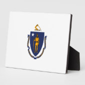 Plaque Photo Design du drapeau d'État du Massachusetts (Côté)