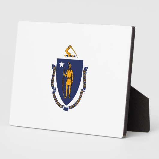 Plaque Photo Design du drapeau d'État du Massachusetts (Côté)