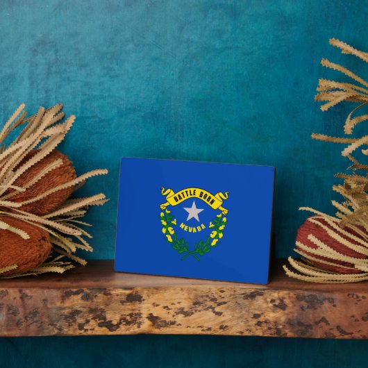 Plaque Photo Design du drapeau d'état du Nevada (Côté)