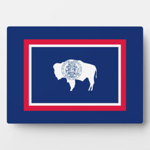 Plaque Photo Design du drapeau d'état du Wyoming