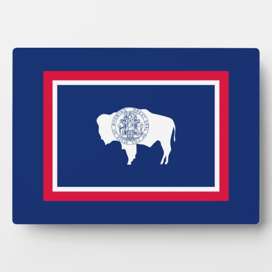 Plaque Photo Design du drapeau d'état du Wyoming (Devant)