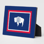 Plaque Photo Design du drapeau d'état du Wyoming (Côté)