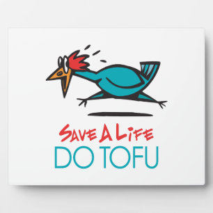 Plaque Photo Design humoristique de tofu