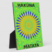 Plaque Photo Design Motif africain en vert et en or (Côté)