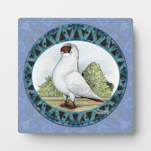 Plaque Photo Design Red Casque Pigeon (Devant)