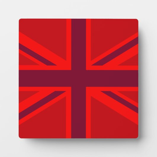Plaque Photo Design Union Jack à accent rouge (Devant)