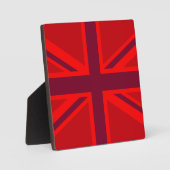 Plaque Photo Design Union Jack à accent rouge (Recto)
