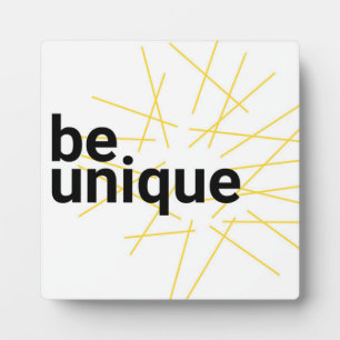 Plaque Photo Design urbain moderne et simple de "Be Unique"
