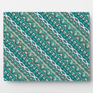 Plaque Photo Design vert doux design motif aztèque
