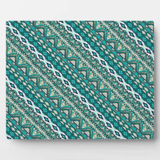 Plaque Photo Design vert doux design motif aztèque (Devant)