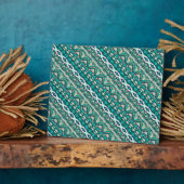 Plaque Photo Design vert doux design motif aztèque (Côté)