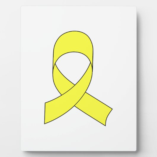 Plaque Photo Dessin à ruban jaune (Devant)