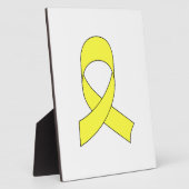 Plaque Photo Dessin à ruban jaune (Côté)