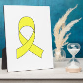 Plaque Photo Dessin à ruban jaune (Côté)