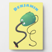 Plaque Photo Dessin animé d'aspirateur mignon humour (Devant)