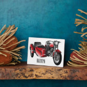 Plaque Photo dessin animé de la moto Sidecar (Côté)