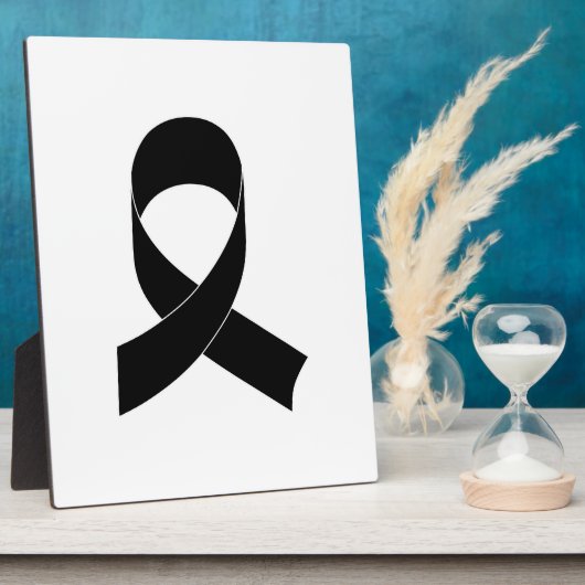 Plaque Photo Dessin de ruban noir (Côté)