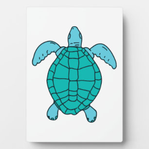 Plaque Photo Dessin de tortue marine nageant