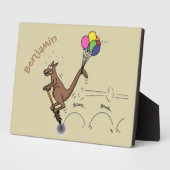 Plaque Photo Dessin d'humour australien kangourou (Côté)