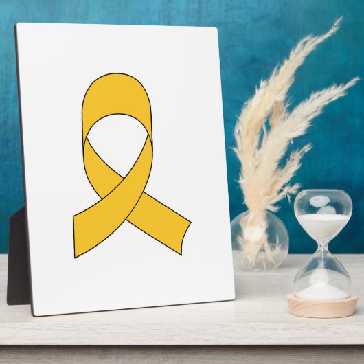 Plaque Photo Dessin du ruban or (Côté)