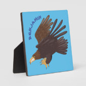 Plaque Photo dessin humoristique d'aigle royal (Recto)