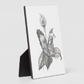 Plaque Photo Dessin Peace Lily (Côté)