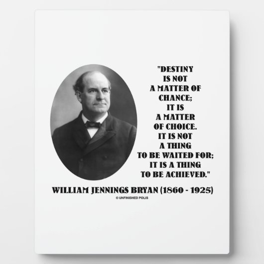 Plaque Photo Destiny Une Question De Choix Atteint Citation Bry (Devant)