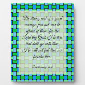 Plaque Photo Deutéronome 31:6 (Devant)