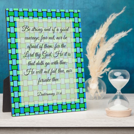 Plaque Photo Deutéronome 31:6 (Côté)