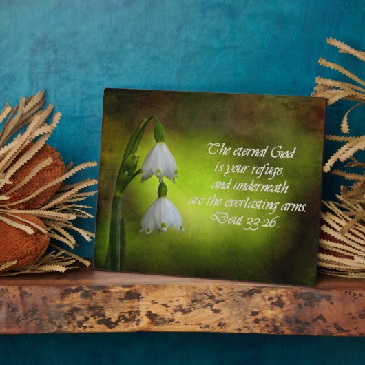 Plaque Photo Deutéronome 33:26 Eternal Refuge Inspirational (Côté)