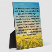 Plaque Photo Deutéronome 6:5-7 (Côté)