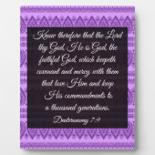 Plaque Photo Deutéronome 7:9 (Devant)