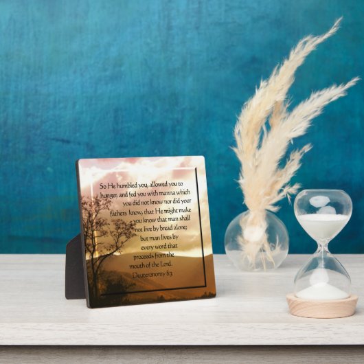 Plaque Photo Deutéronome 8:3 (Insitu)