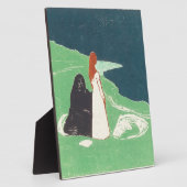 Plaque Photo Deux femmes sur le rivage 1898 Par Edvard Munch (Côté)