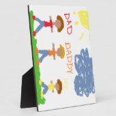 Plaque Photo Deux papas et un fils. (Côté)