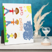 Plaque Photo Deux papas et un fils. (Côté)