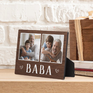 Plaque Photo Deux Russes Photo Baba Grandpa