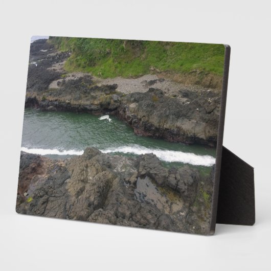 Plaque Photo Devil's Churn, cape Perpetua, OR (Côté)